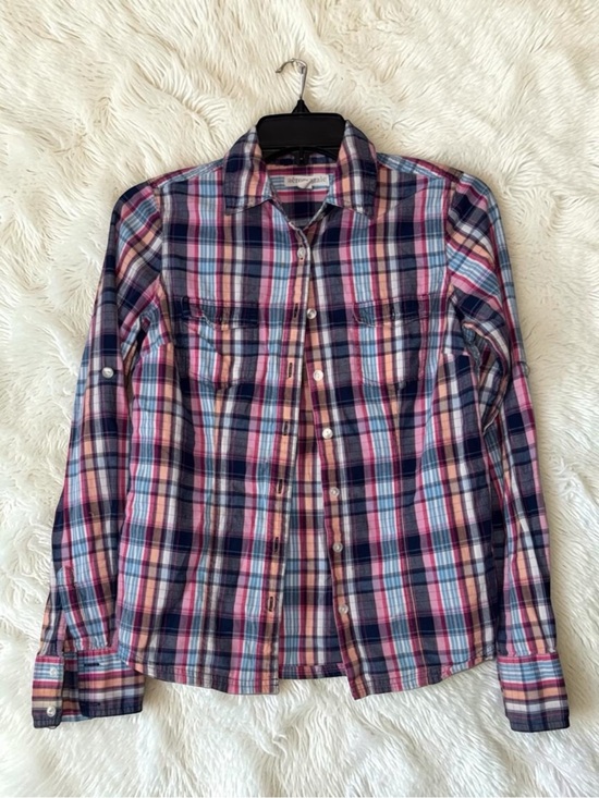 Aeropostale Tops - Aeropostale Plaid Button-Up Shirt in Pink, Blue & White